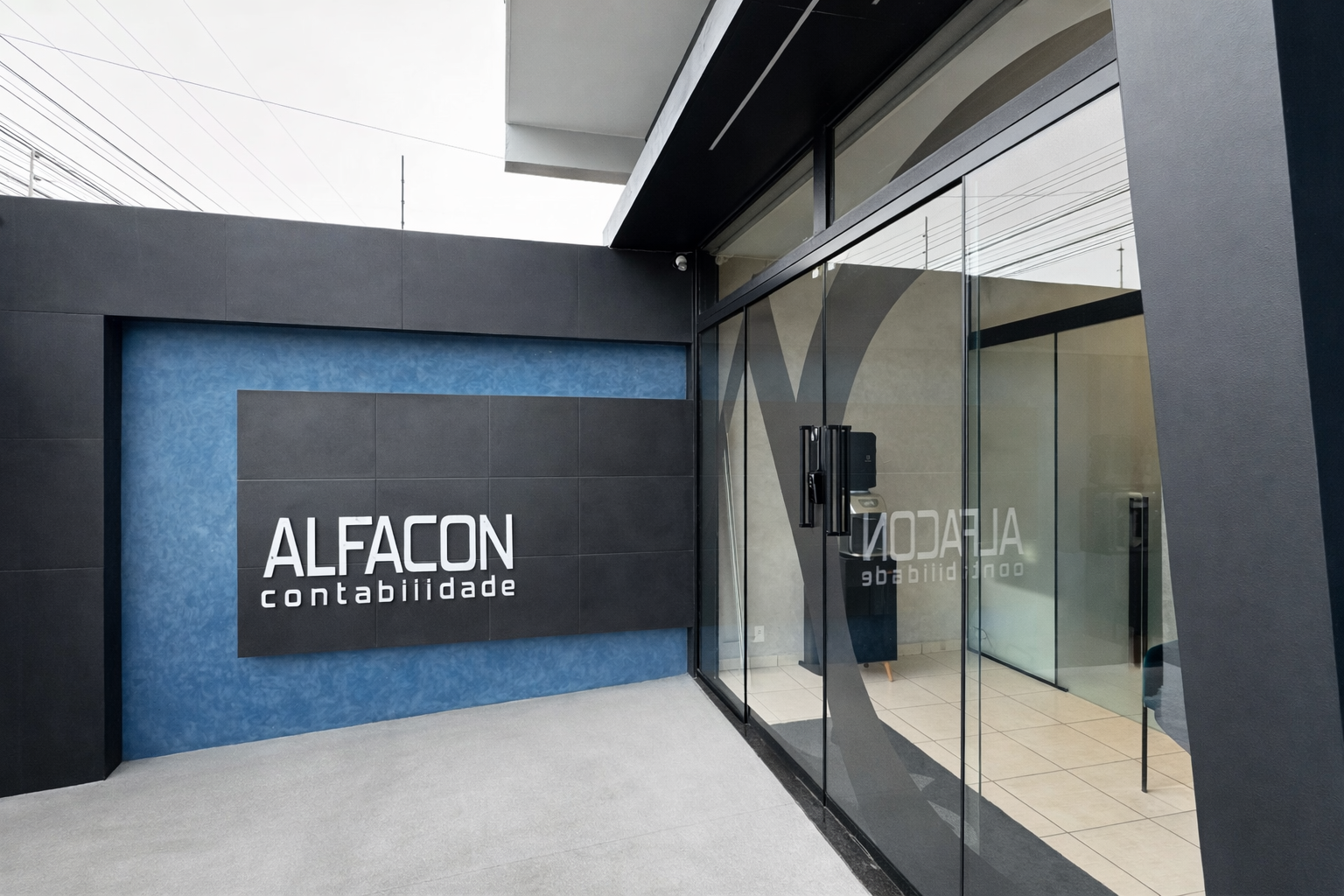 Fachada do escritório da Alfa Serviços Integrados em Resende-RJ